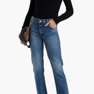 NWT Triarchy Medium Wash High Rise Boyfriend Jeans